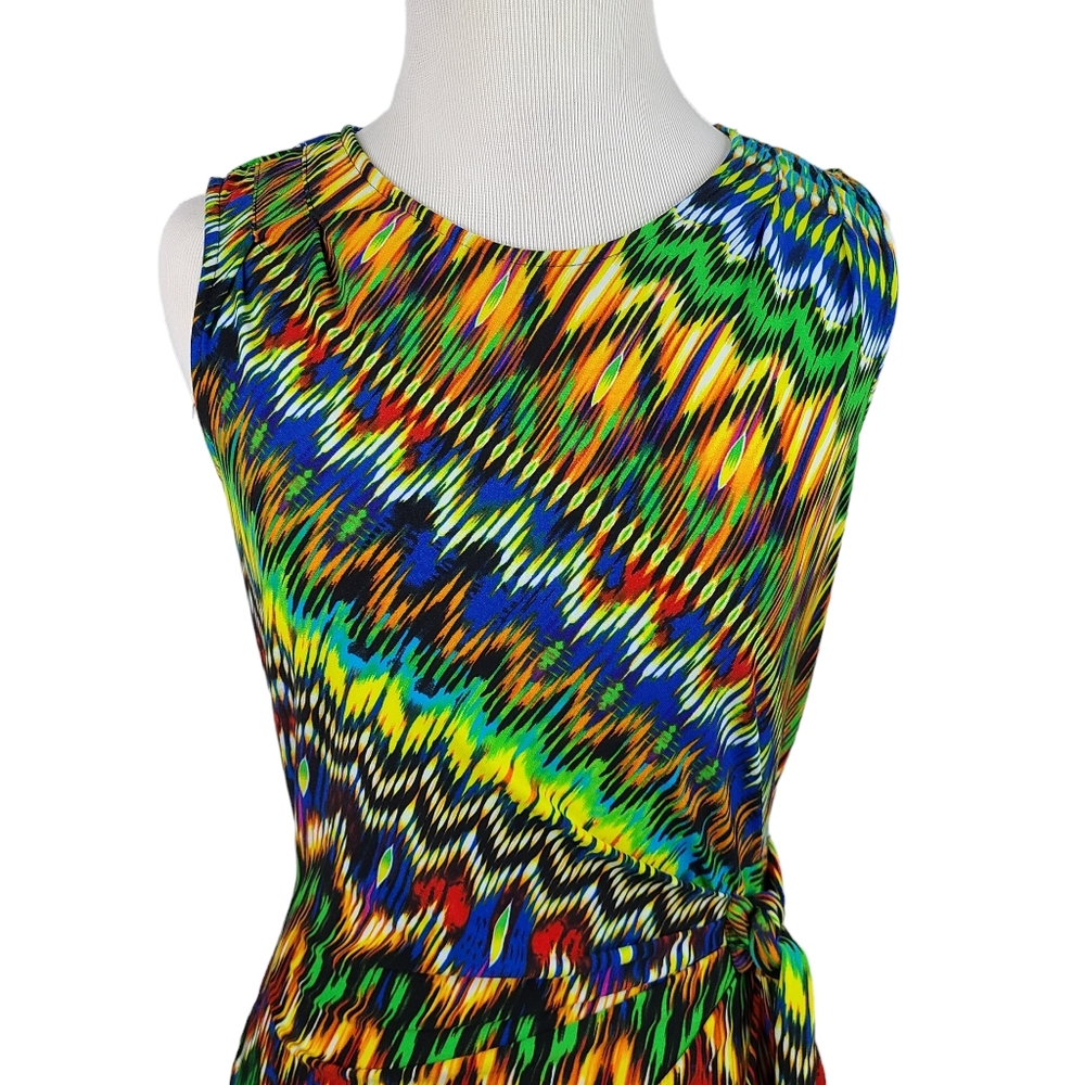 Eci New York Multicolored Abstract Pattern Sleeve… - image 3